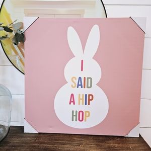 24"x24" Spring bunny canvas art